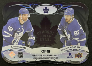 2022-23 Upper Deck John Tavares & William Nylander  #CCF-TN Clear Cut Foundation back